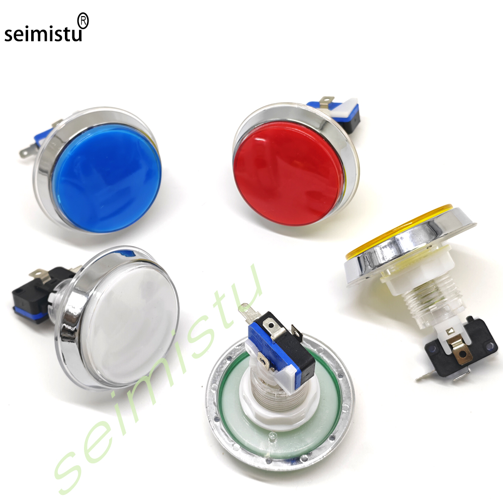 Bouton LED plat chromé 60 mm 1 - Arcade Game Vending Machine avis et prix